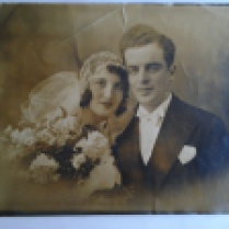 Rachel et Henri Katz le jour de leur mariage en 1932 [(D.R.) Archives privées - famille Katz].